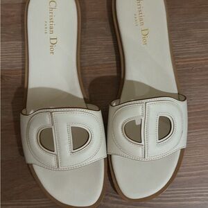 Dior Women's White Slide Sandals
